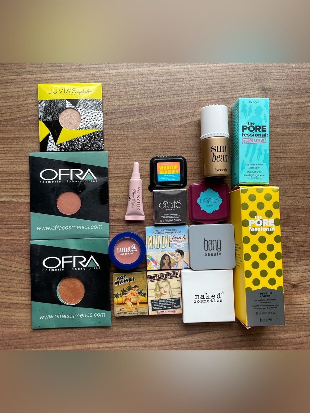 NEW 16pc High-End Makeup Vault - Benefit Hoola, OFRA, theBalm, Ciaté